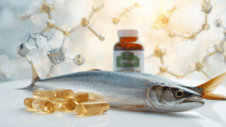 DHA・EPAを豊富に含む青魚とサプリメントの画像